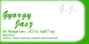 gyorgy jasz business card